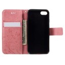 iPhone 7/8/SE (2020)/SE (2022) Butterfly Series Lommebok-deksel Rosa