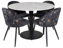 Venture Design Estelle & Velvet spisegruppe Hvit/flerfarget 4 st stoler & bord 106 cm