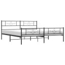  Sengeramme i metall uten madrass med fotgavl svart 180x200 cm 8721012047464
