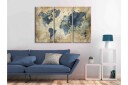 Bilde Retro Map 3 Parts 90x60 Artgeist sp. z o. o.