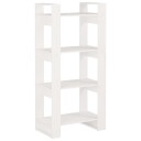 vidaXL Bokhylle/romdeler hvit 60x35x125 cm heltre