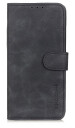 Khazneh Huawei P Smart (2021) KHAZNEH Retro PU Skinndeksel m. Lommebok - Sort