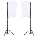 vidaXL Fotostudiosett med lyssett og bakgrunn