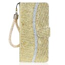 INCOVER Samsung Galaxy A34 (5G) Kunstskinn Deksel med Lommebok og Stropp - Glitter Design - Gull