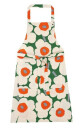 Marimekko - Pieni Unikko forkle grønn/oransje