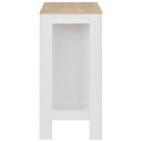 vidaXL Barbord med hylle hvit 110x50x103 cm