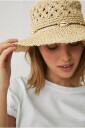 Ellos Collection   Stråhatt med skjell   Beige