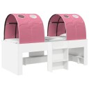  Seng med tunnel 4 pcs Hvit og rosa Konstruert tre