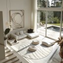 Runde tepper   Margo Natural Cotton Shaggy offwhite Størrelse: Ø 200 cm