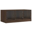  Salongbord med glassdører brun eik 102x50x42 cm 8721012213692