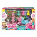 RSToys Evelyn Playset Scooter + 3 Kjoler   Mini­dukke inkl. 3 kjoler