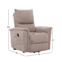 Reclinerlenestol Ulsten med elektrisk løftemekanisme - Beige