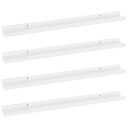 vidaXL Vegghyller 4 stk h?yglans hvit 80x9x3 cm
