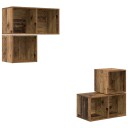  TV benksett 4 pcs Gammelt tre 37 x 37 x 72 cm Konstruert tre