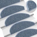 vidaXL Selvklebende trappematter sisal-utseende 15 stk 56x20 cm blå