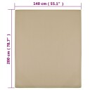 vidaXL Jerseylaken 2 stk gråbrun 140x200 cm bomull