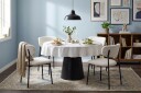 Siena spisegruppe rund 110 cm svart med 4 Lucy spisestoler   Svart