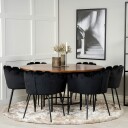 Furniture/Fashion Spisegruppe furniture/fashion Copenhagen med 6 Sorte Limhamn Stoler GR19332