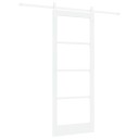 vidaXL Skyvedør med beslagsett 'ORKDAL'Hvit Solid Tre & Glass