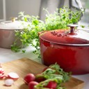 Sabor - Støpejernsgryte 4,4L rød