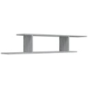 vidaXL Veggmontert TV-hylle gr? sonoma 125x18x23 cm konstruert tre