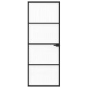 vidaXL Hjemmedør 76 x 201.5 x 3.5 cm Aluminium og Herdet Glass