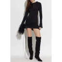 Knwls Dame Kjoler Svart M,