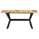 vidaXL Spisebord 160x80x75 cm grov heltre mango