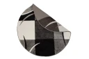 London Patch Friezematte Rund 200 - Svart