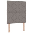  Box Spring Seng med Madrass & LED Brun 80x200 cm Stoff