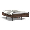  Sengeramme brun eik 140x200 cm konstruert tre og metall 8721102609916