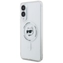 Karl Lagerfeld Button Choupette Hodeprintet MagSafe Etui til Samsung Galaxy S25 Edge - Hvit