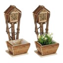 2 bikuber med innebygget blomsterkasse