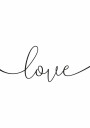 Love Line Art Plakat Plakat / 100x150cm