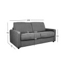 Sovesofa HOME4YOU Provo 2 seter Mørk grå   mørk grå