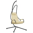 vidaXL Hengende eggeformet stol Beige 94 x 107 x 196.5 cm Stål