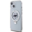Karl Lagerfeld Hardcase til iPhone 15 6.1" Med Ringstand Choupette Hvit MagSafe