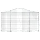 vidaXL Gabionkurver buede 3 stk 200x30x100/120 cm galvanisert jern