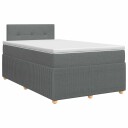 vidaXL Kontinentalseng med madrass Mørkegrå 120 x 200 cm Stoff