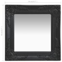 vidaXL Veggspeil barokkstil 40x40 cm svart