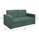 Sovesofa HOME4YOU Jorge 2 seter Grønn   grønn