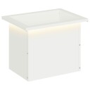 vidaXL Hageplantekasse med LED Hvit 30 x 40 x 30 cm Stål