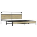  Sengeramme i metall uten madrass sonoma eik 183x213 cm 8721158549587