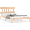vidaXL Sengeramme med hodegavl 140x190 cm heltre 8720845987466