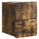  Vegghengt Nattbord Røkt Eik 33 x 34,5 x 43 cm Konstruert tre