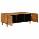 vidaXL Kaffebord med hylle Lysebrun 100 x 54 x 40 cm heltre mango
