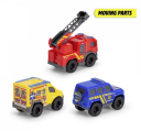 Dickie Toys 3 Pack Micro Rescue Vehicles Multi/patterned