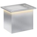 vidaXL Hageplantekasse med LED Sølv 30 x 40 x 30 cm Galvanisert stål