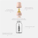 BIBS 110 ml Tåteflaske i Glass med Latex og Anti-kolikk Funksjon - Ivory