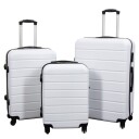Borg Living Tilbud koffert - Sett med 3 stk. - Eksklusivt hardcase koffertsett - Stripe Hvit